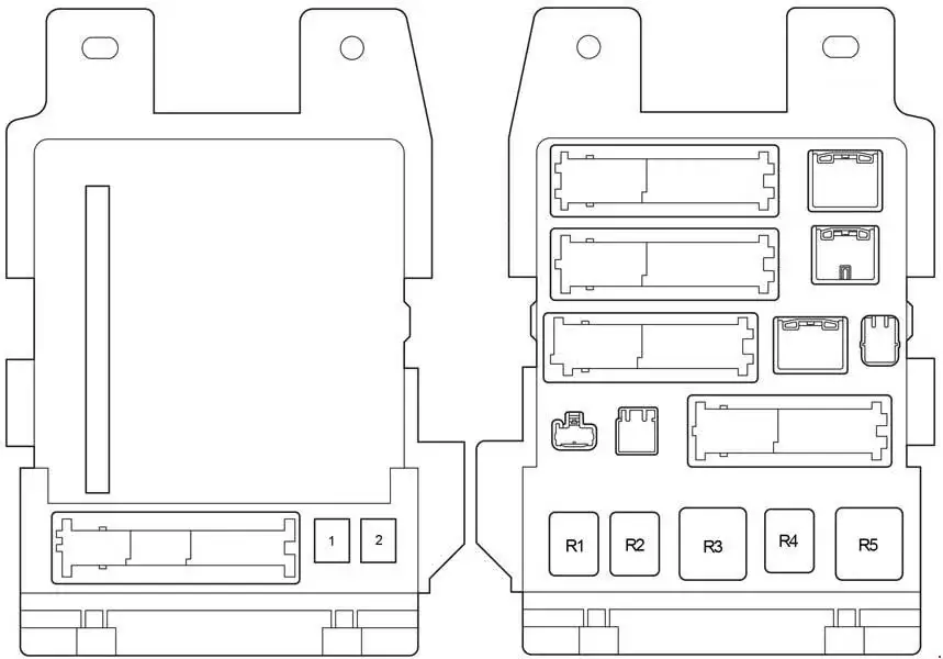 2006-2011 Toyota Camry - Chart of the Fuse Block